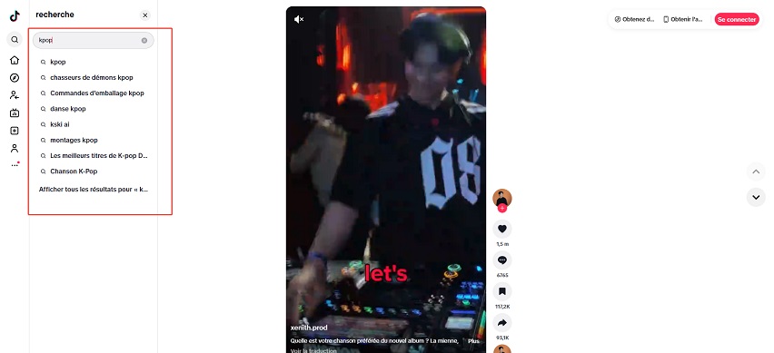 Comment regarder TikTok sans application sur ordinateur 3