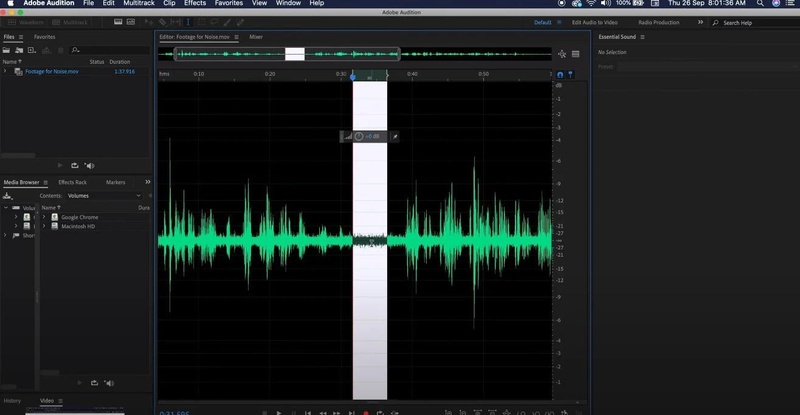 supprimer bruit de fond vidéo avec Adobe after effects