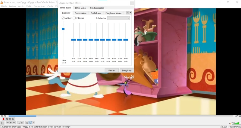 supprimer bruit de fond vidéo avec vlc