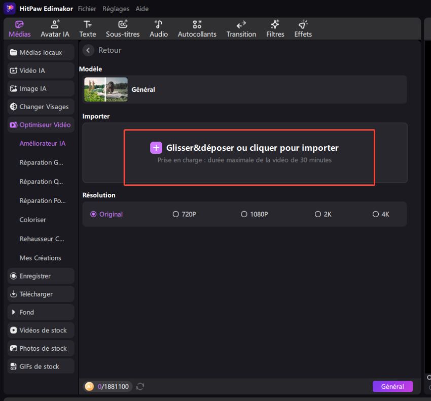 générateur d'IA d'amélioration vidéo gratuit