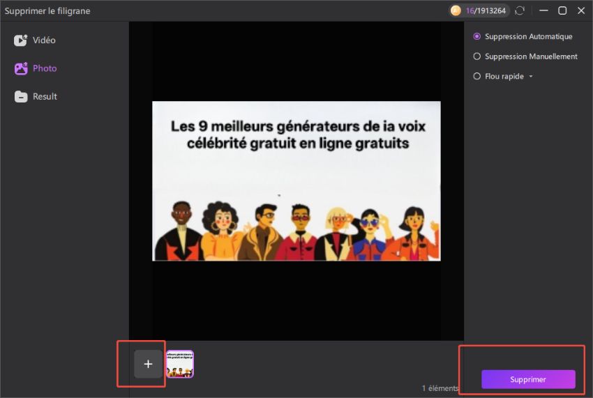 supprimer filigrane photo en ligne gratuit