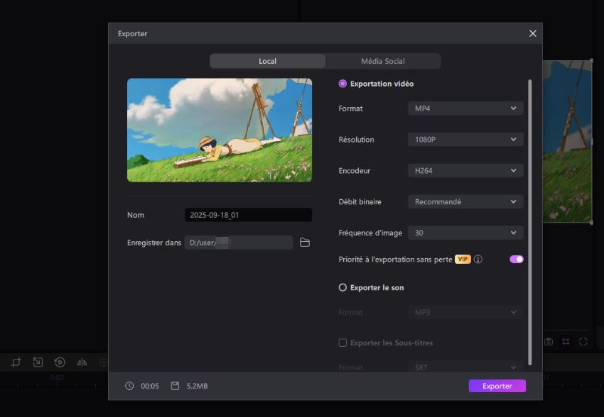 inverser une vidéo gratuit