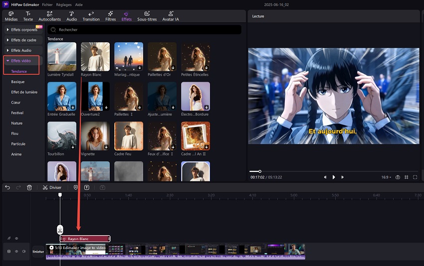 ajouter des effets vidéo