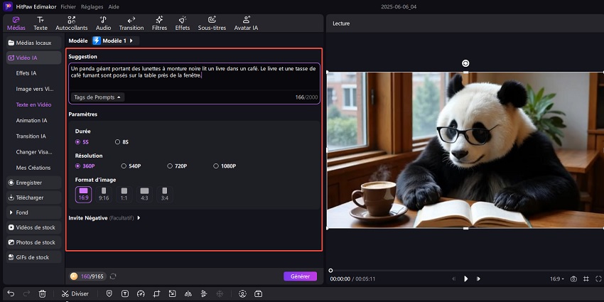 texte ai en vidéo