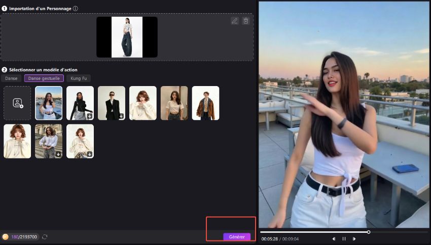 Générer la vidéo