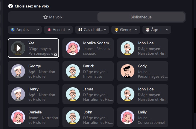 Guide de synthèse vocale Hitpaw Edimakor - Sélectionner la langue