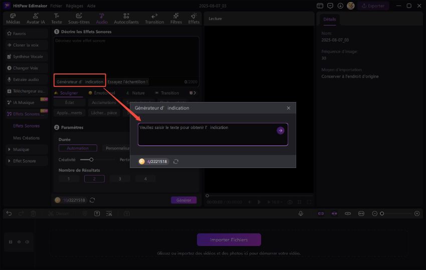 générateur d'invite sonore ai