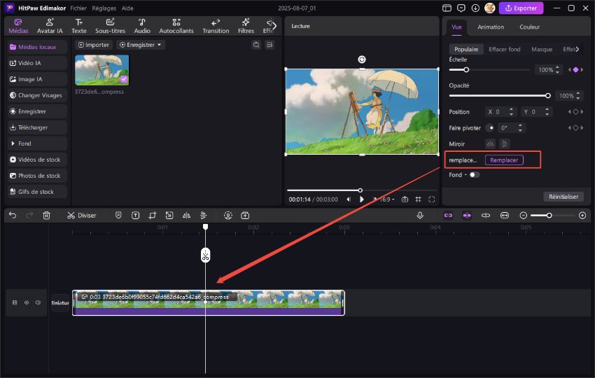 remplacement d'images clés
