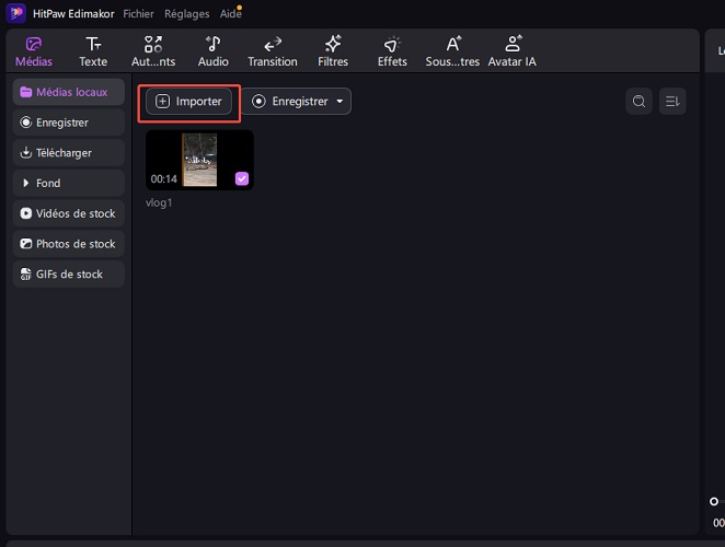 importer des clips vidéo