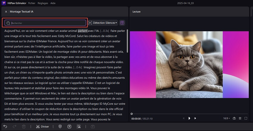text based editing search