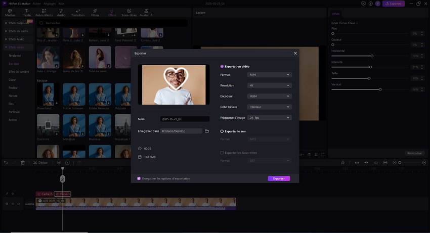 Exportation de photos de chant IA