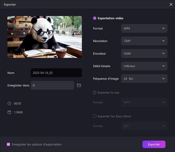 ai text to video export