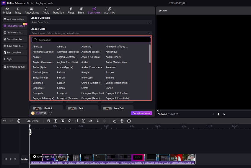 hitpaw edimakor auto sous titres