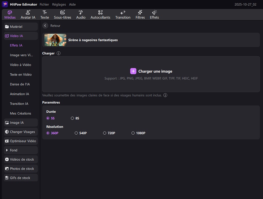 importer une image de transformation corporelle