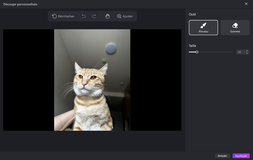 custom cutout brush and eraser