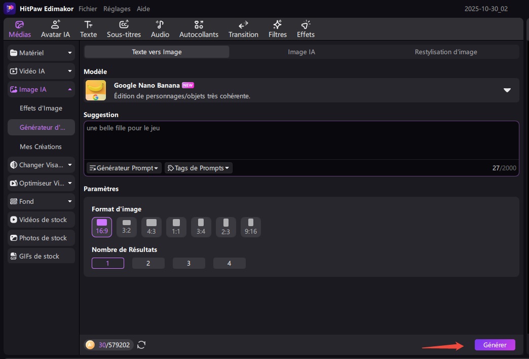 invite de saisie de fille IA