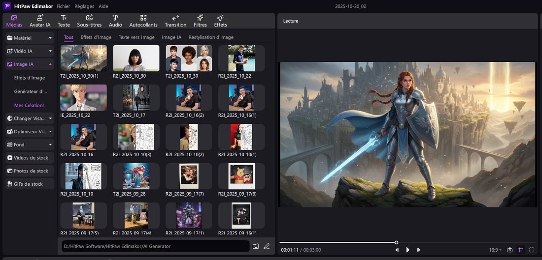 Générer une fille IA avec edimakor