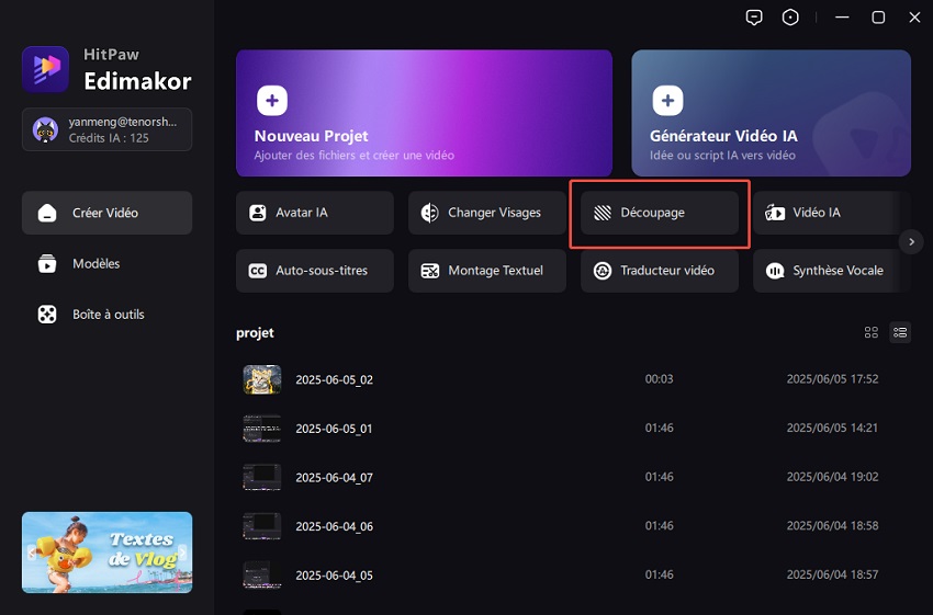edimakor accès rapide pour supprimer et flouter l'arrière-plan vidéo
