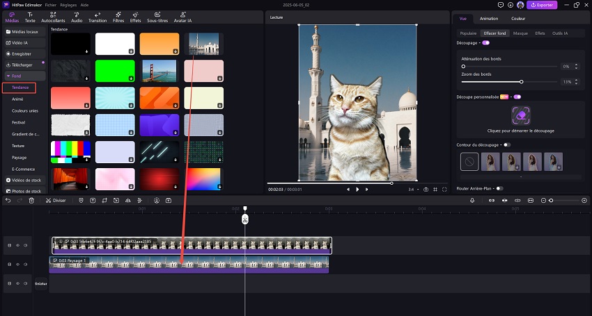 changer l'arrière-plan de la vidéo avec edimakor