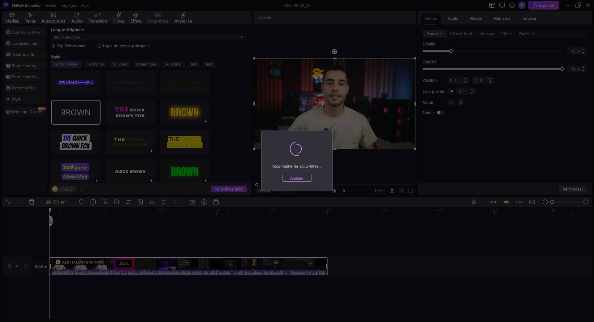 générer des sous titres automatiquement guide 2